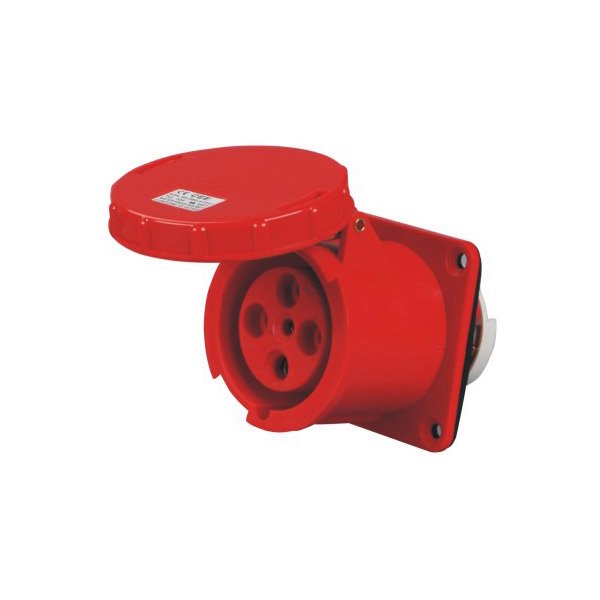 銘品電器63A暗裝直座，工業(yè)插頭插座，防水工業(yè)插座，IP67防護(hù)等級(jí)戶外使用30℃環(huán)境